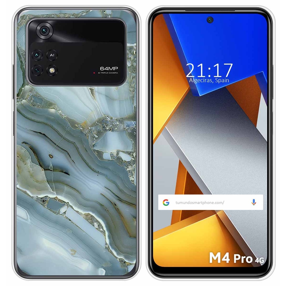 Funda Silicona para Xiaomi POCO M4 Pro 4G diseño Mármol 09 Dibujos