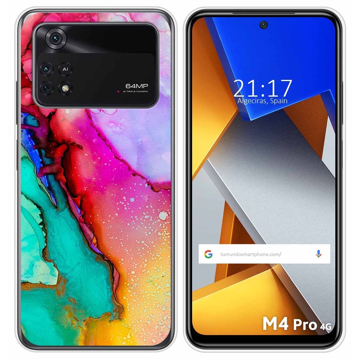 Funda Silicona para Xiaomi POCO M4 Pro 4G diseño Mármol 15 Dibujos