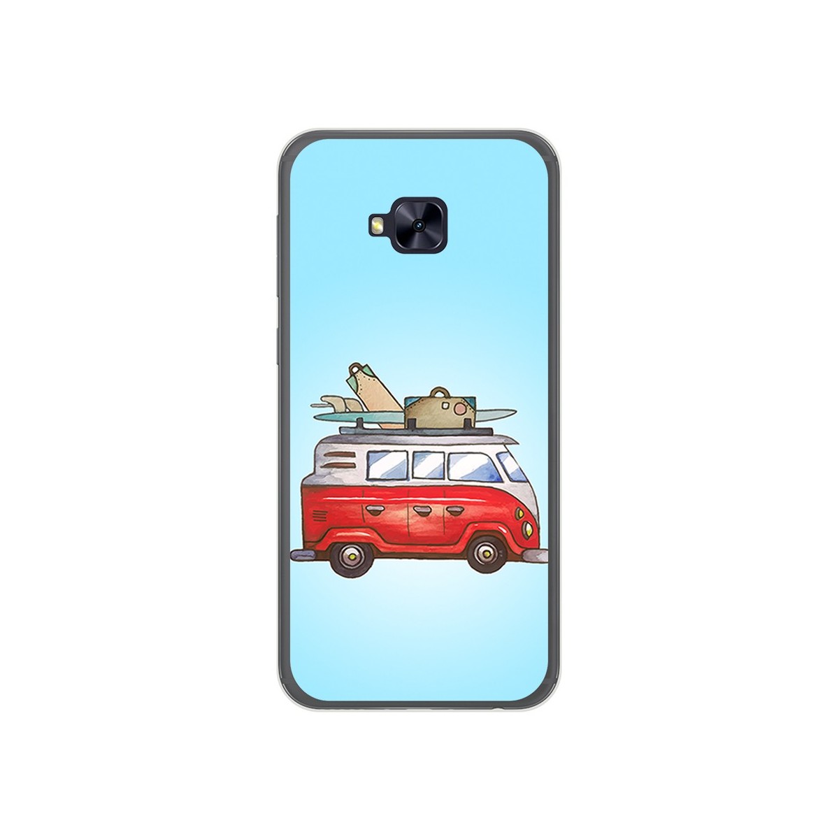 Funda Gel Tpu para Asus Zenfone 4 Selfie Pro Zd552Kl Diseño Furgoneta Dibujos