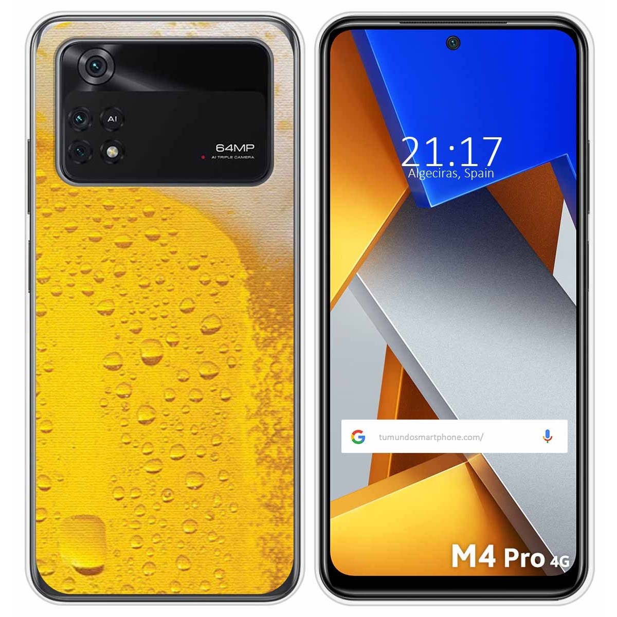 Funda Silicona para Xiaomi POCO M4 Pro 4G diseño Cerveza Dibujos