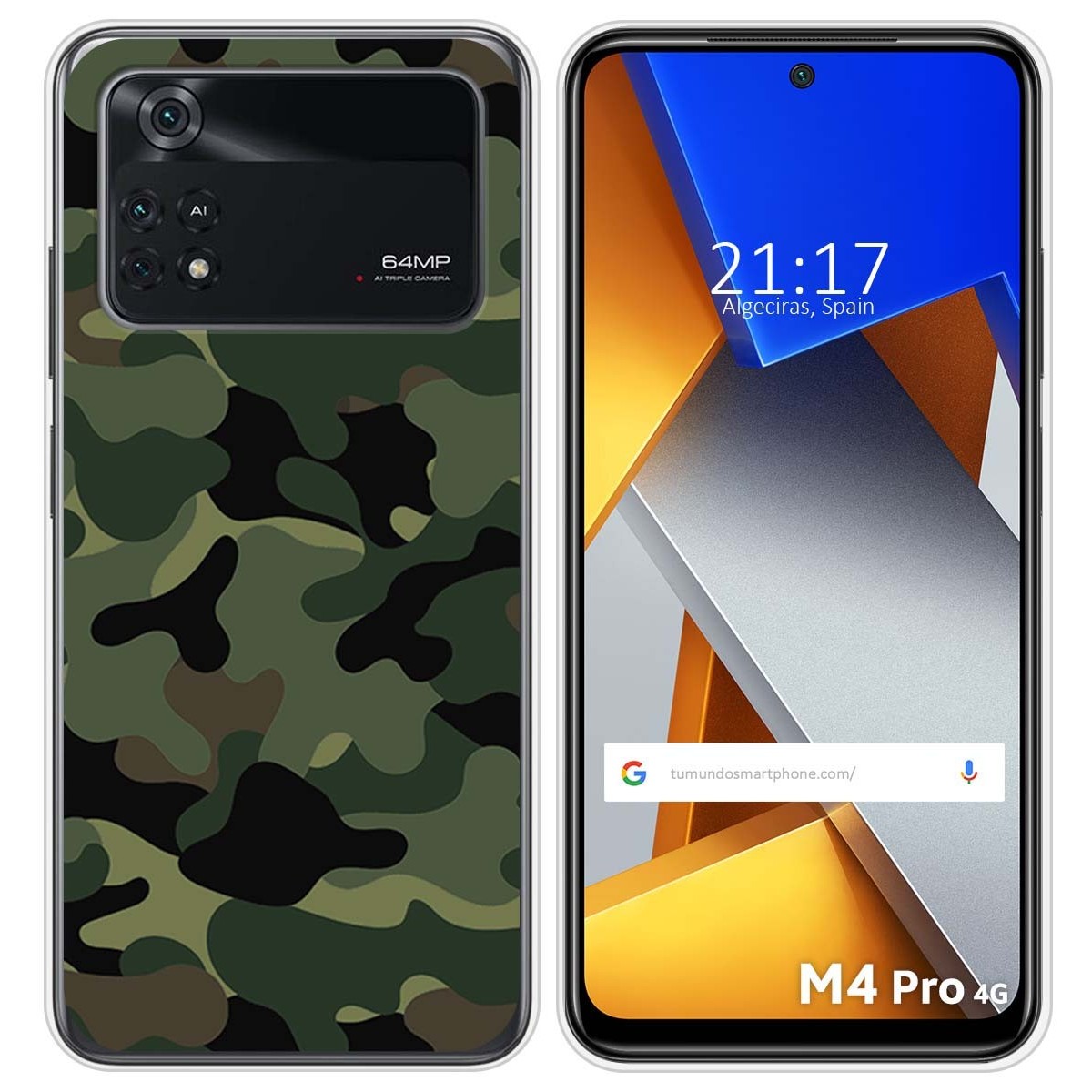 Funda Silicona para Xiaomi POCO M4 Pro 4G diseño Camuflaje Dibujos