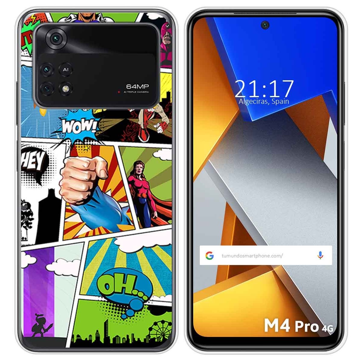 Funda Silicona para Xiaomi POCO M4 Pro 4G diseño Comic Dibujos