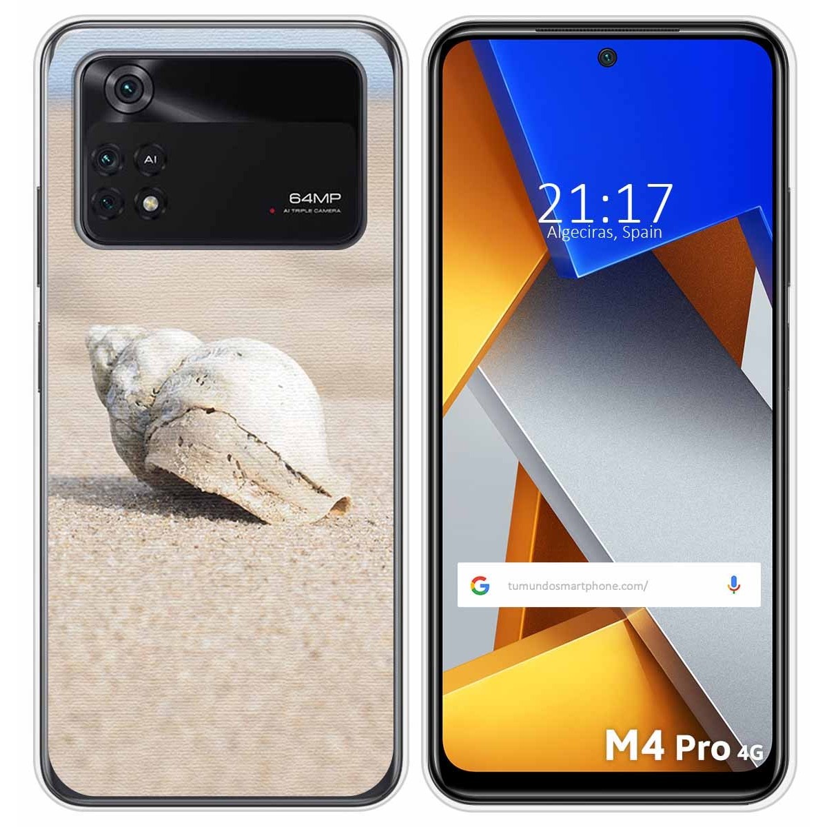 Funda Silicona para Xiaomi POCO M4 Pro 4G diseño Concha Dibujos