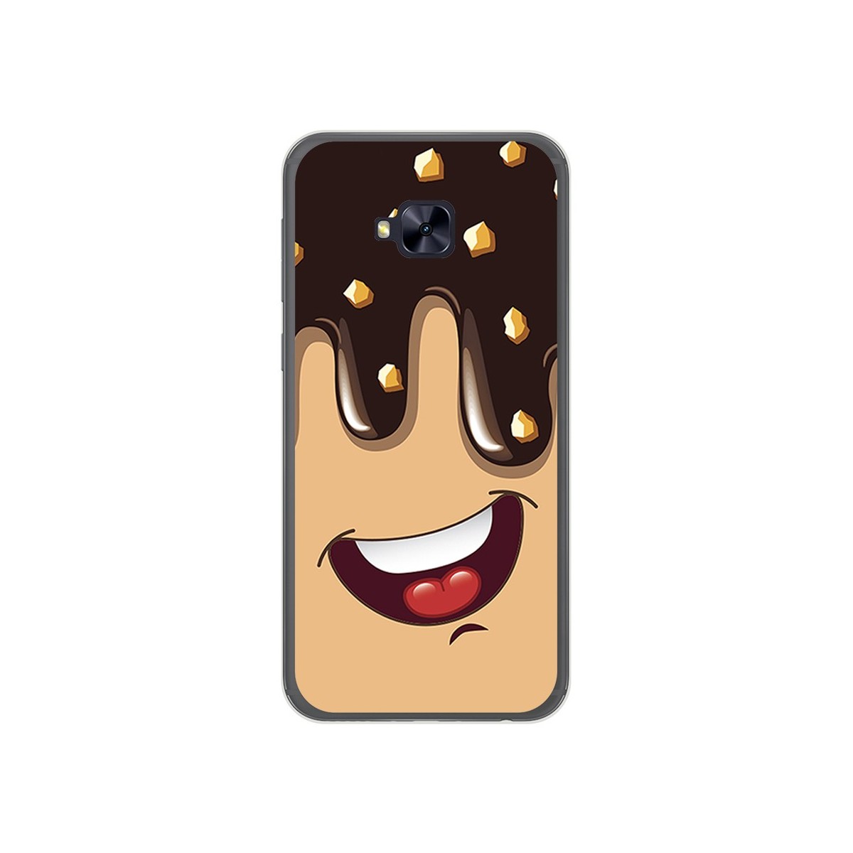 Funda Gel Tpu para Asus Zenfone 4 Selfie Pro Zd552Kl Diseño Helado Chocolate Dibujos