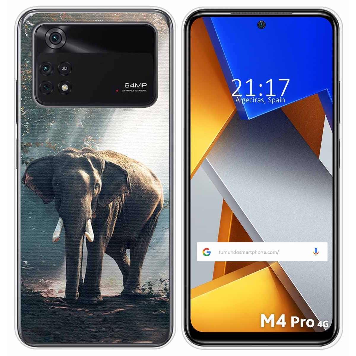 Funda Silicona para Xiaomi POCO M4 Pro 4G diseño Elefante Dibujos