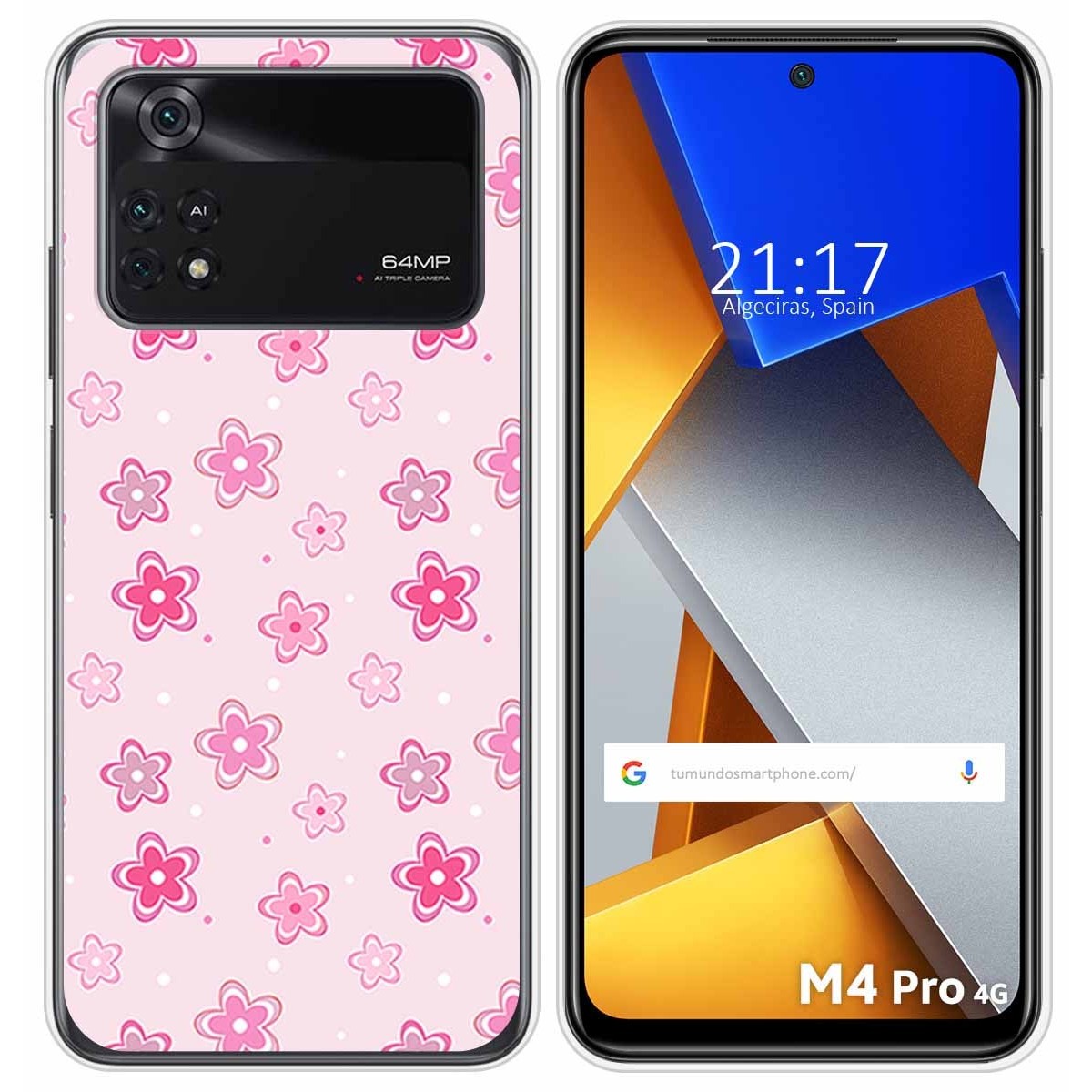 Funda Silicona para Xiaomi POCO M4 Pro 4G diseño Flores Dibujos