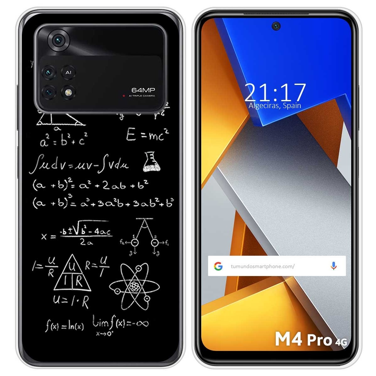 Funda Silicona para Xiaomi POCO M4 Pro 4G diseño Formulas Dibujos