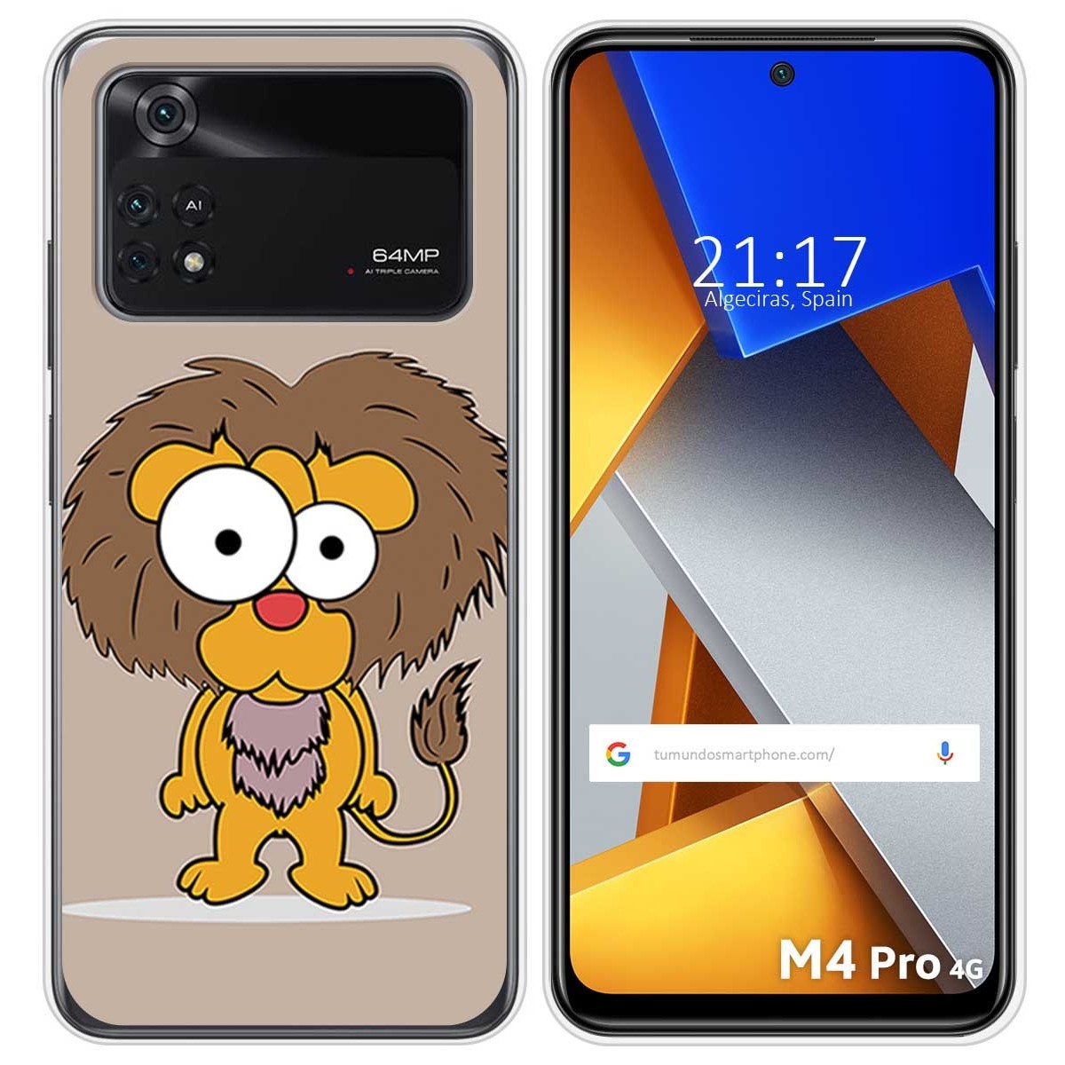 Funda Silicona para Xiaomi POCO M4 Pro 4G diseño Leon Dibujos