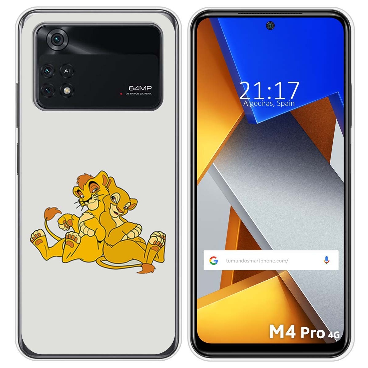 Funda Silicona para Xiaomi POCO M4 Pro 4G diseño Leones Dibujos