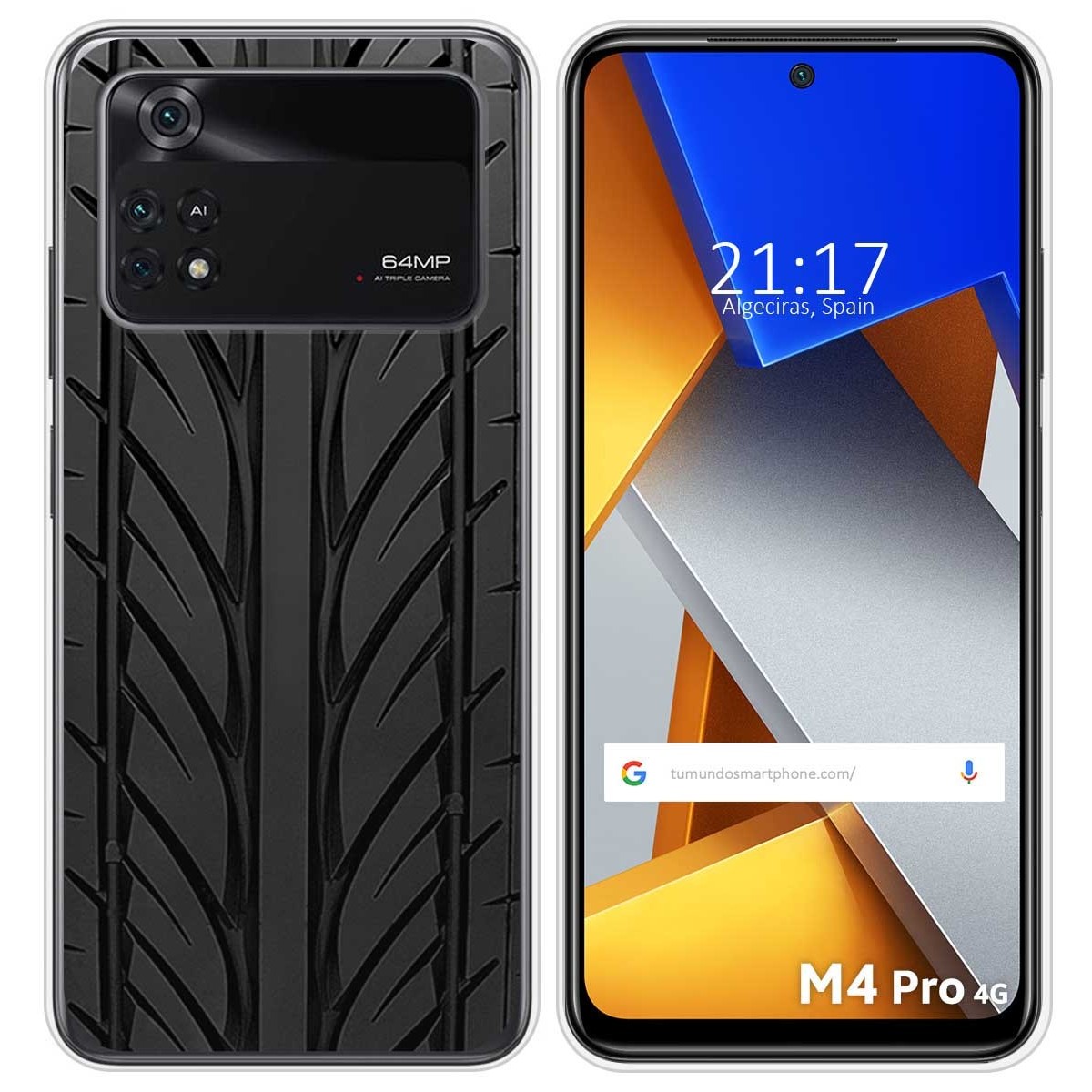 Funda Silicona para Xiaomi POCO M4 Pro 4G diseño Neumatico Dibujos