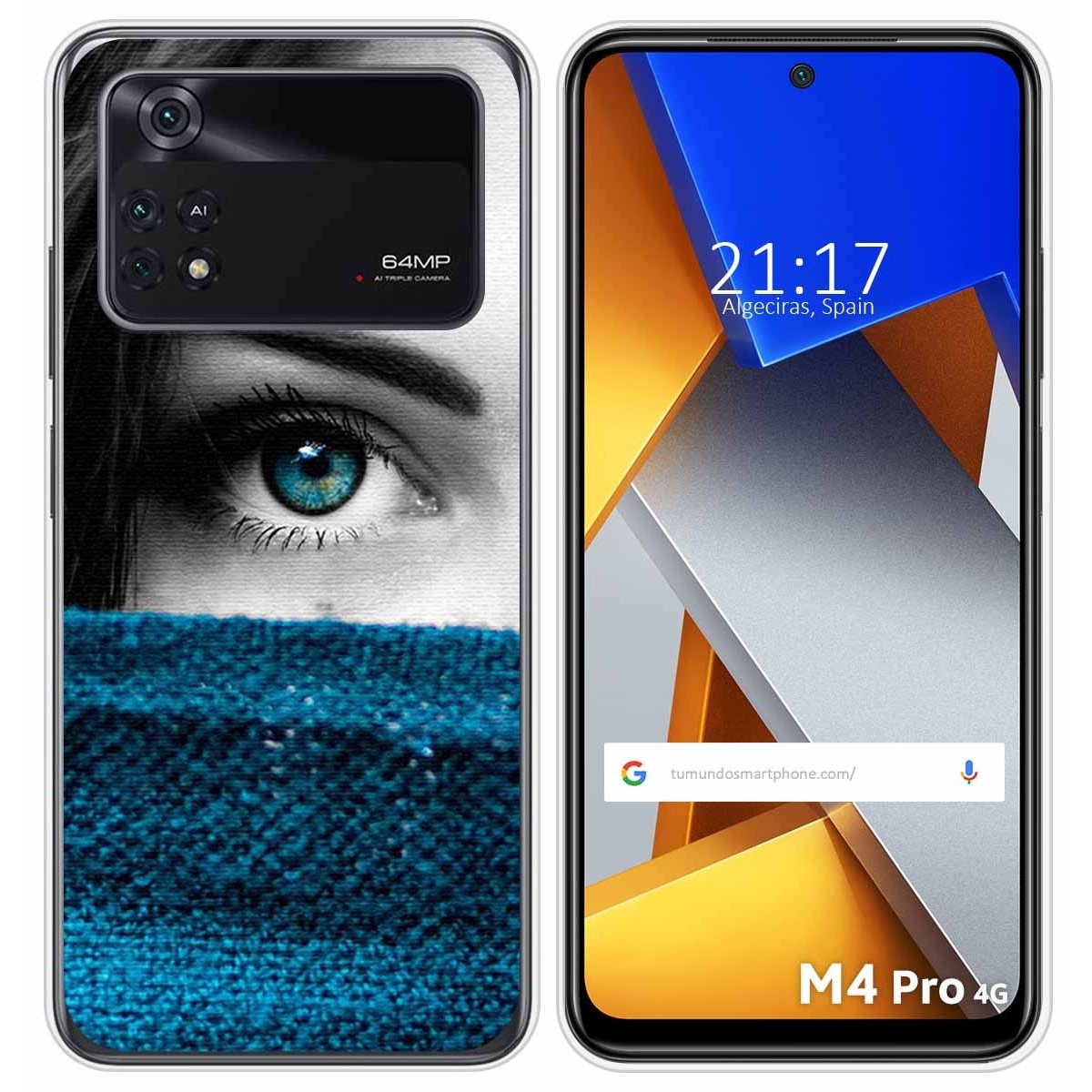 Funda Silicona para Xiaomi POCO M4 Pro 4G diseño Ojo Dibujos