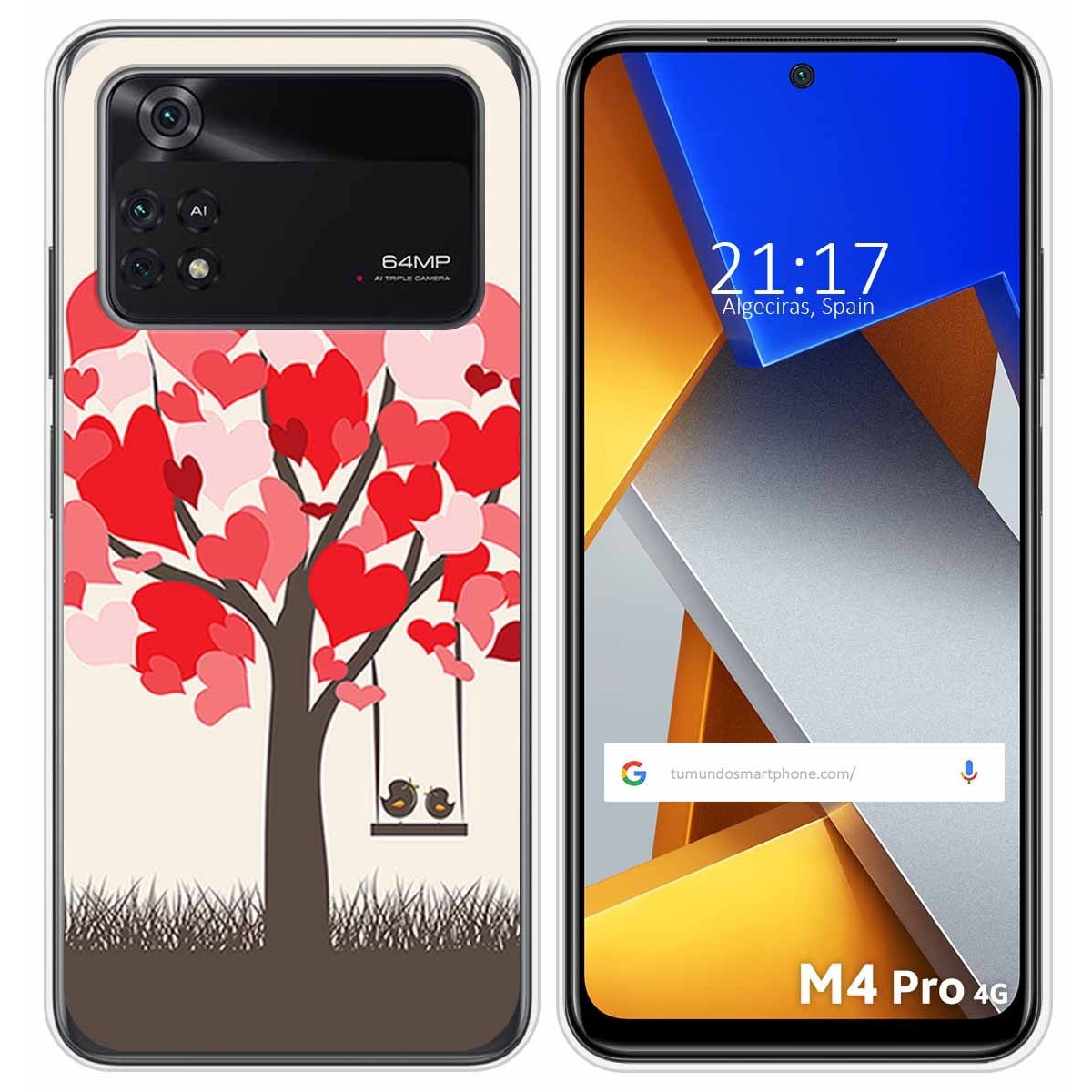 Funda Silicona para Xiaomi POCO M4 Pro 4G diseño Pajaritos Dibujos