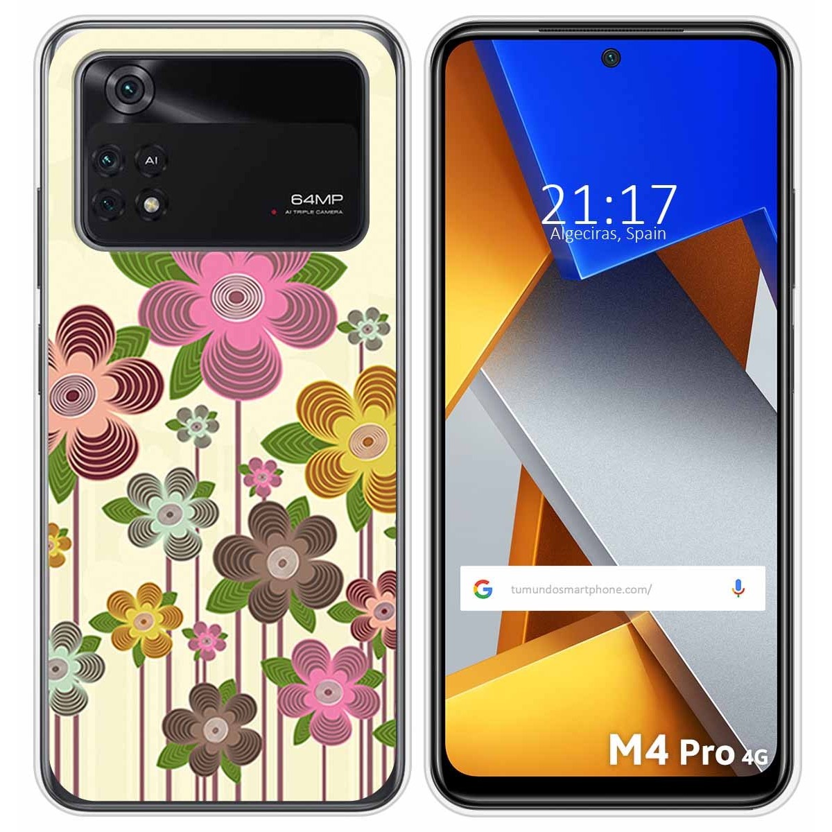 Funda Silicona para Xiaomi POCO M4 Pro 4G diseño Primavera En Flor Dibujos