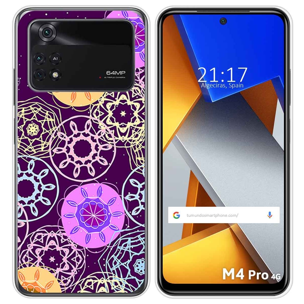 Funda Silicona para Xiaomi POCO M4 Pro 4G diseño Radial Dibujos