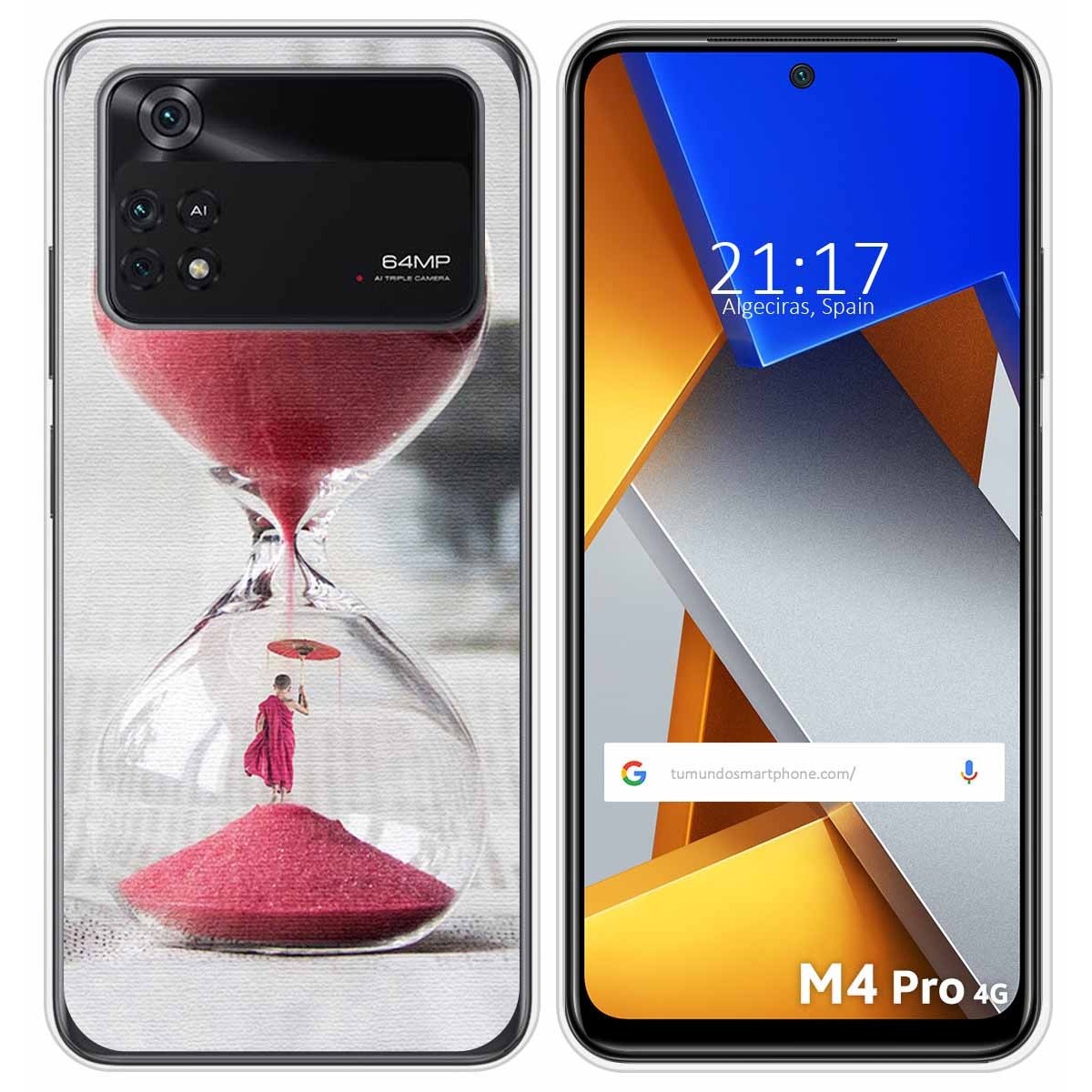 Funda Silicona para Xiaomi POCO M4 Pro 4G diseño Reloj Dibujos