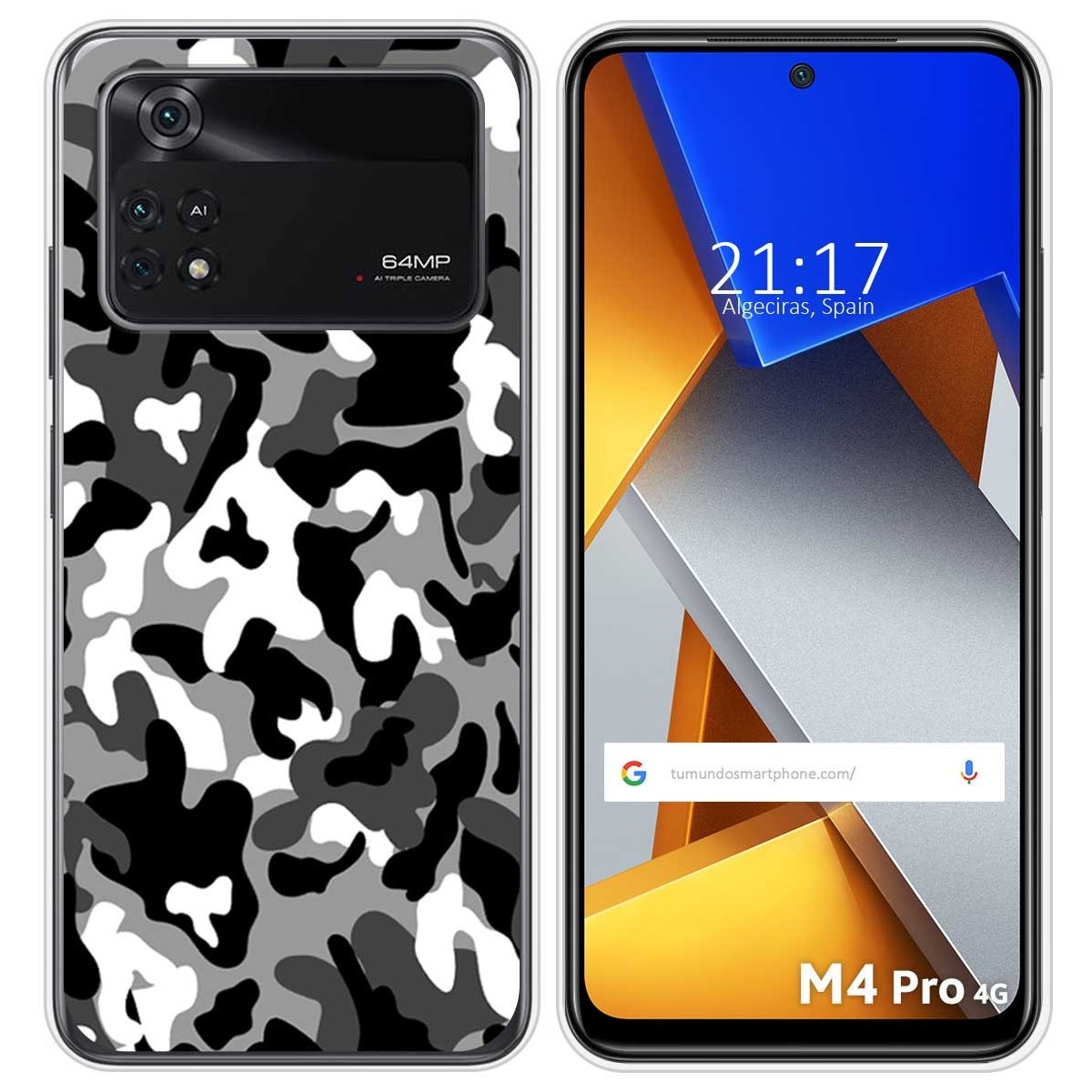 Funda Silicona para Xiaomi POCO M4 Pro 4G diseño Snow Camuflaje Dibujos