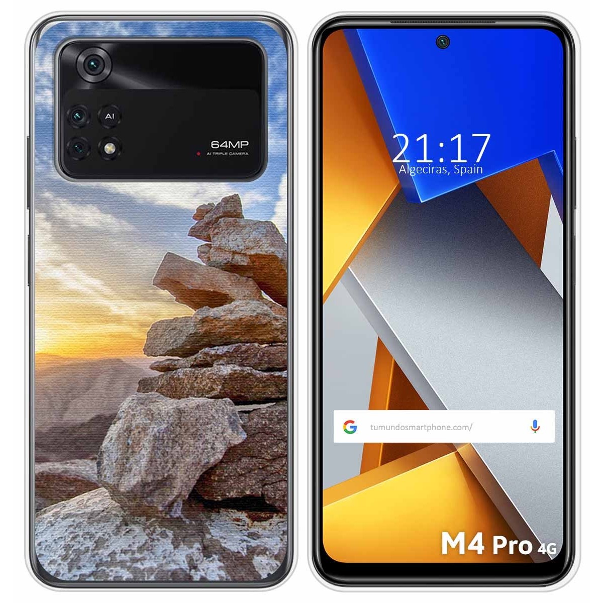 Funda Silicona para Xiaomi POCO M4 Pro 4G diseño Sunset Dibujos