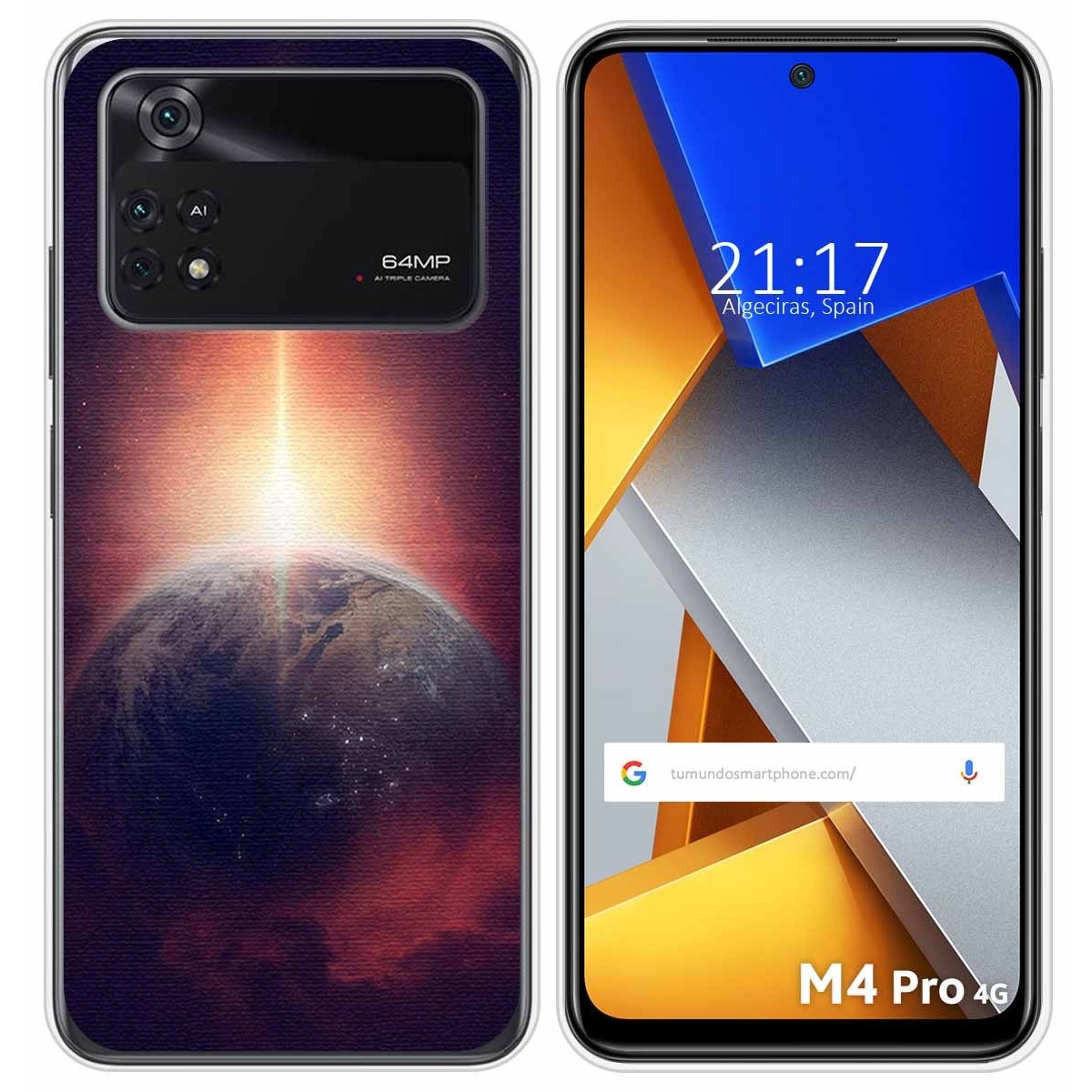 Funda Silicona para Xiaomi POCO M4 Pro 4G diseño Tierra Dibujos