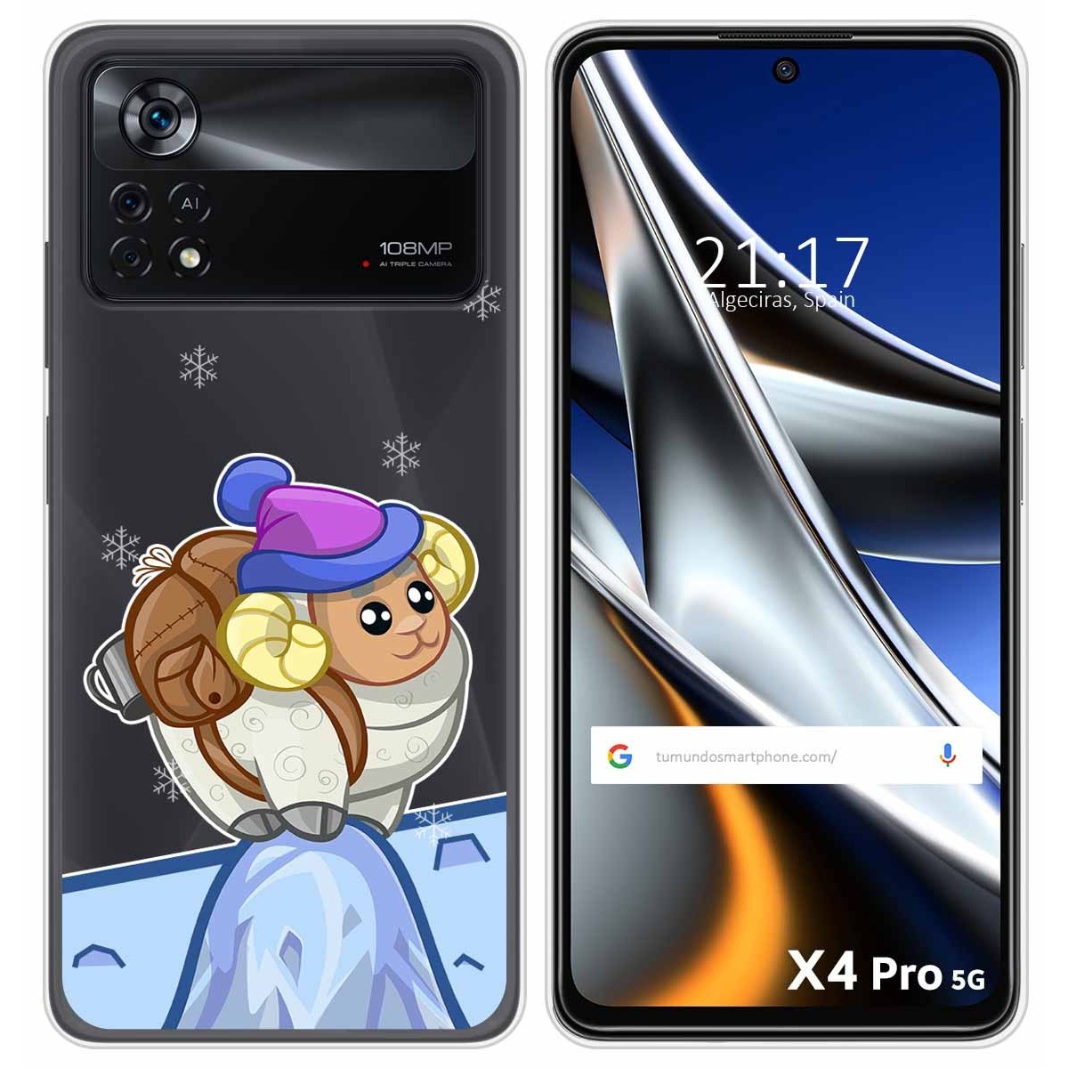 Funda Silicona Transparente para Xiaomi POCO X4 Pro 5G diseño Cabra Dibujos