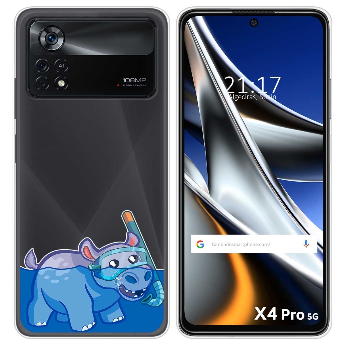 Funda Silicona Transparente para Xiaomi POCO X4 Pro 5G diseño Hipo Dibujos