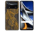 Funda Silicona Transparente para Xiaomi POCO X4 Pro 5G diseño Hojas Dibujos