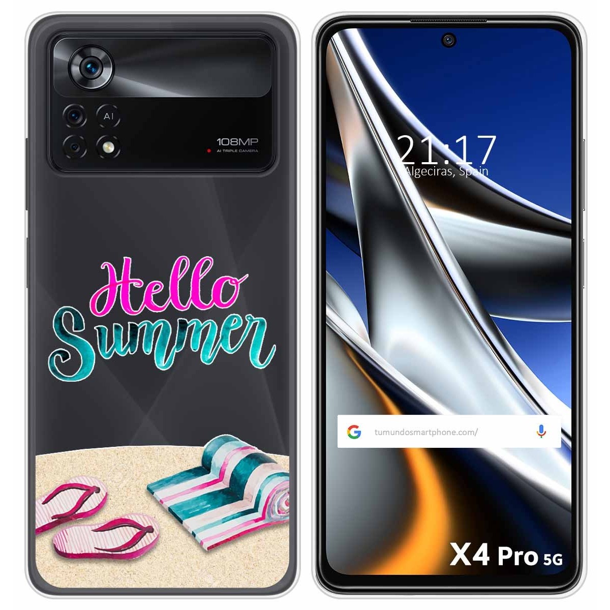 Funda Silicona Transparente para Xiaomi POCO X4 Pro 5G diseño Summer Dibujos