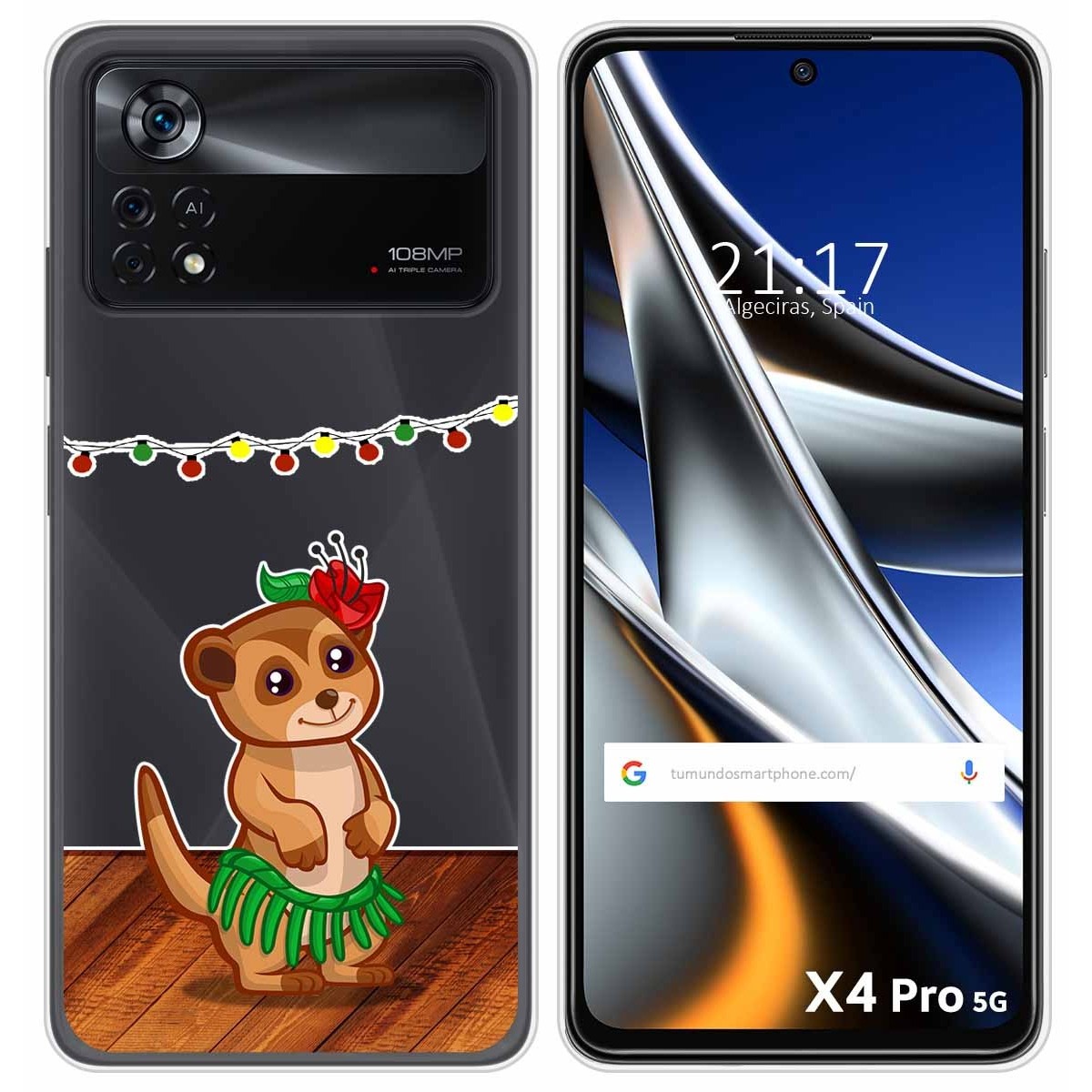 Funda Silicona Transparente para Xiaomi POCO X4 Pro 5G diseño Suricata Dibujos