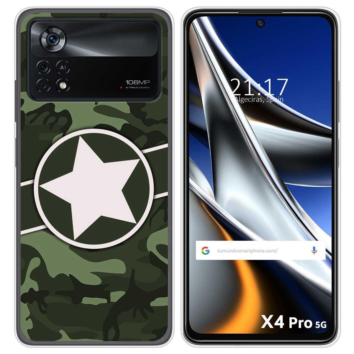Funda Silicona para Xiaomi POCO X4 Pro 5G diseño Camuflaje 01 Dibujos