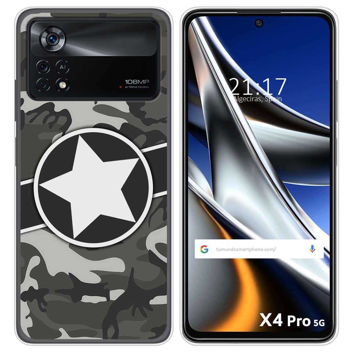 Funda Silicona para Xiaomi POCO X4 Pro 5G diseño Camuflaje 02 Dibujos