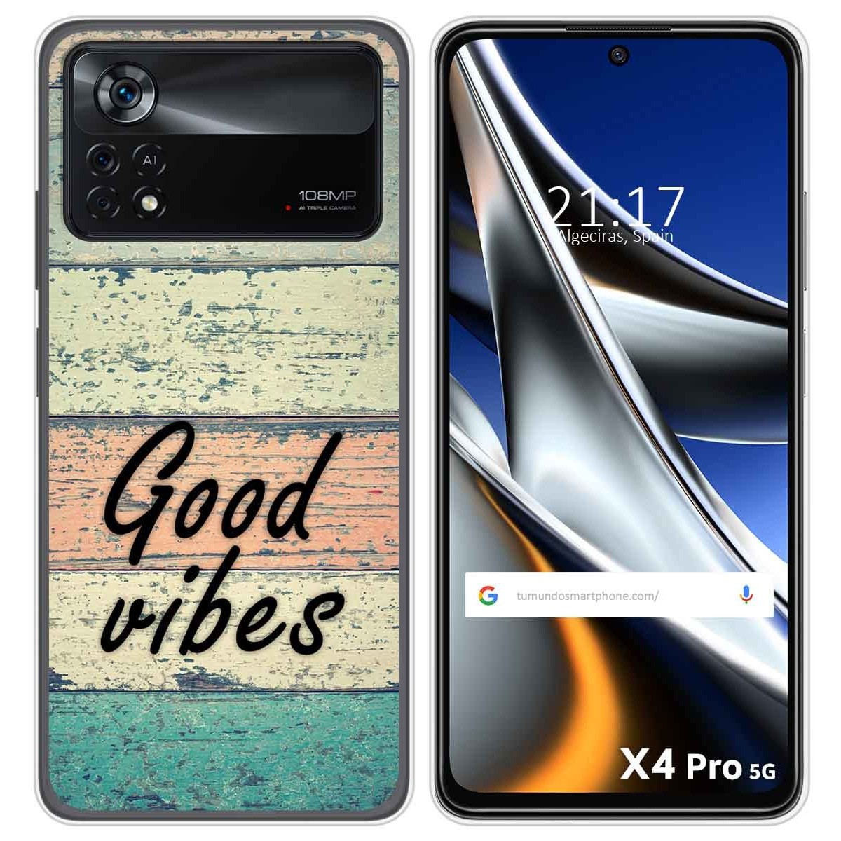 Funda Silicona para Xiaomi POCO X4 Pro 5G diseño Madera 01 Dibujos