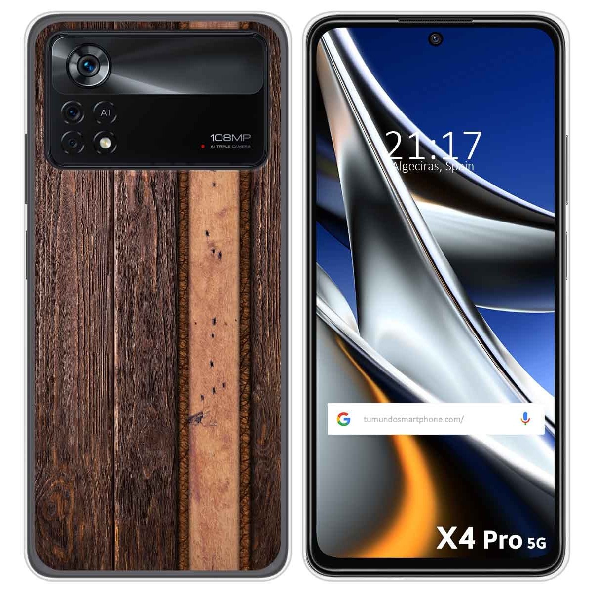 Funda Silicona para Xiaomi POCO X4 Pro 5G diseño Madera 05 Dibujos