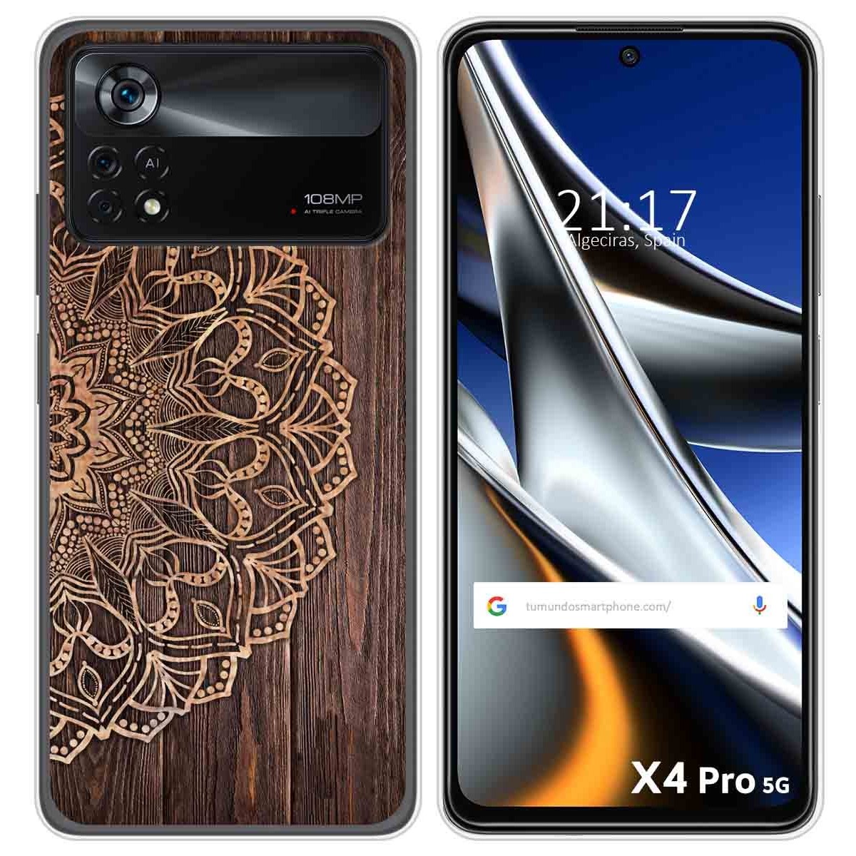 Funda Silicona para Xiaomi POCO X4 Pro 5G diseño Madera 06 Dibujos