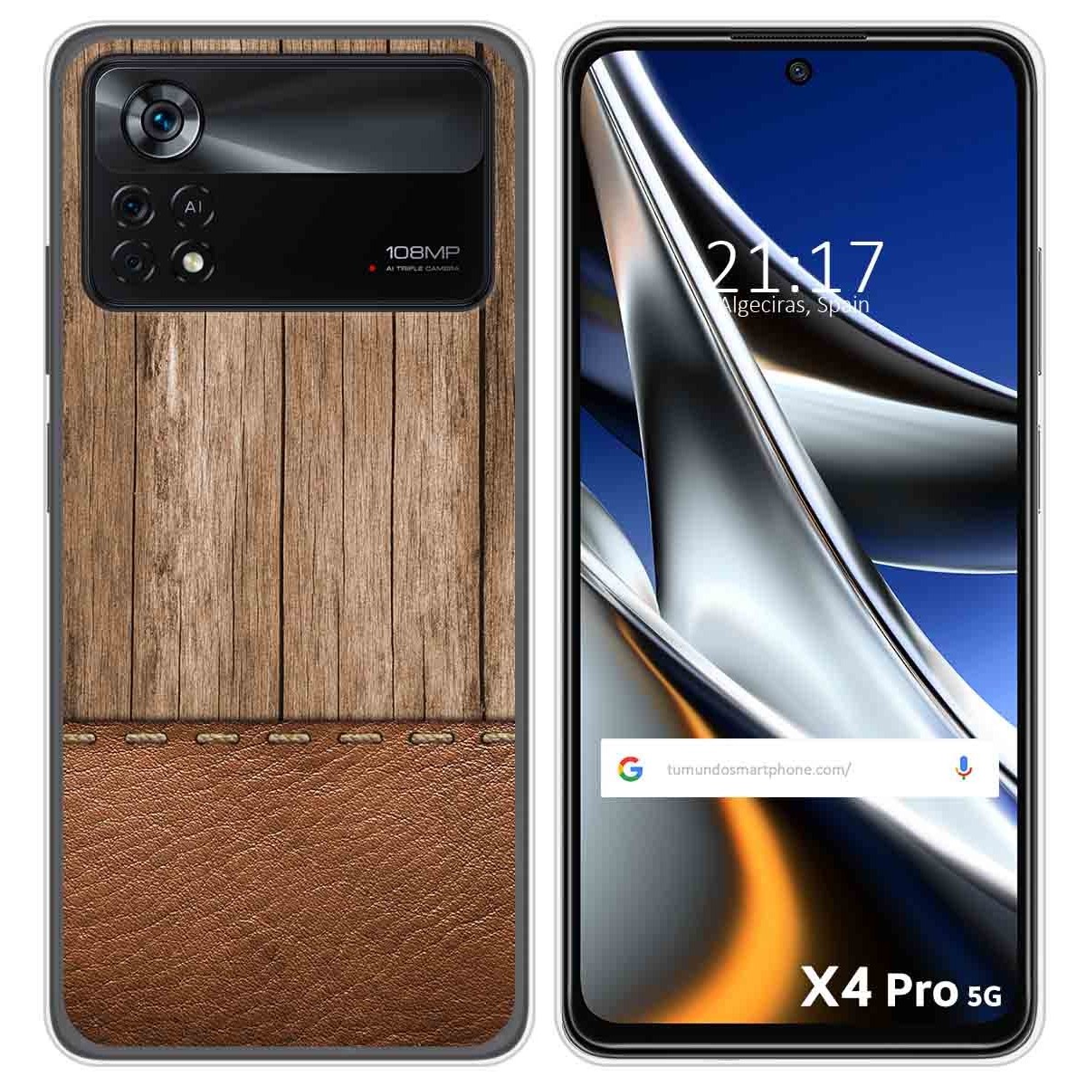 Funda Silicona para Xiaomi POCO X4 Pro 5G diseño Madera 09 Dibujos