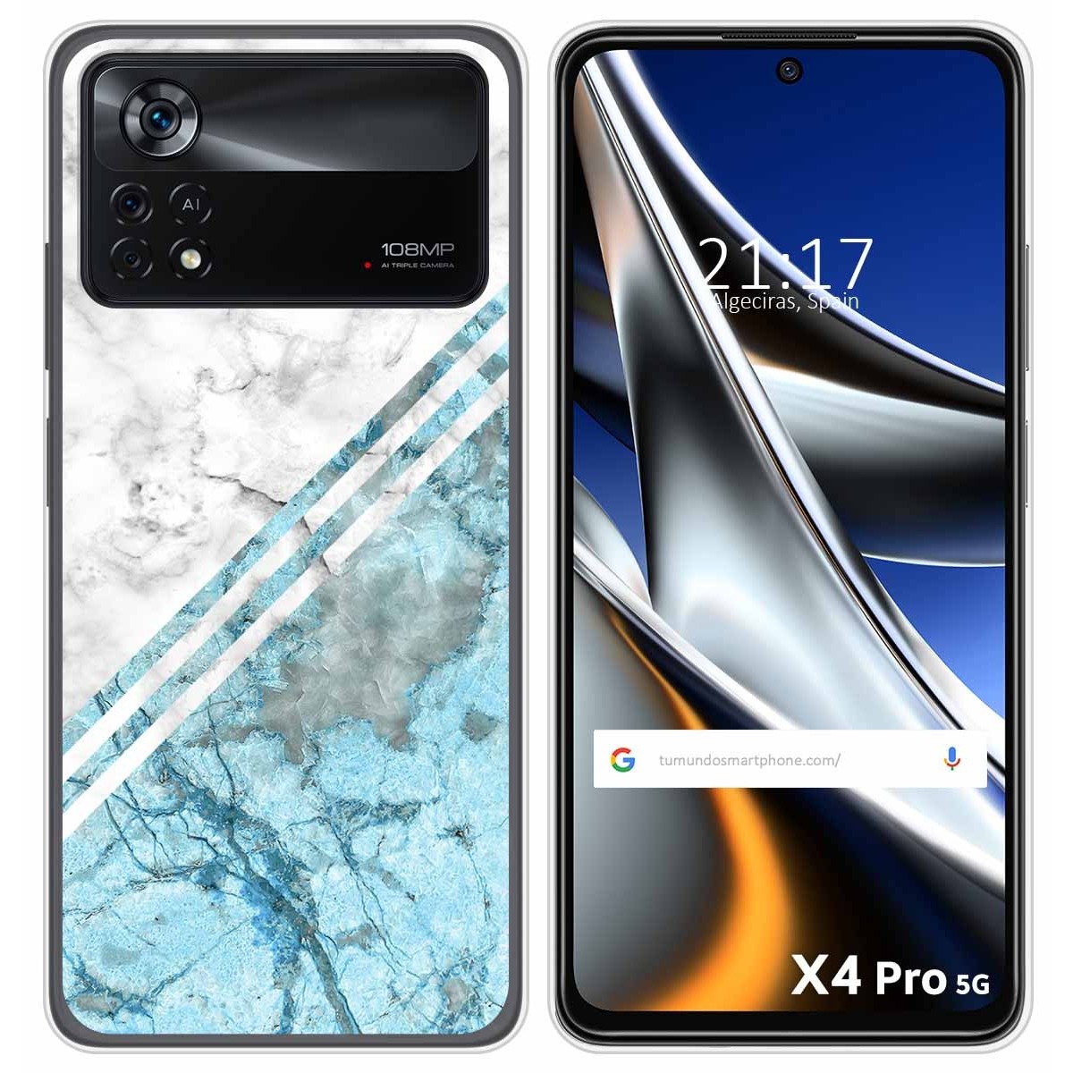 Funda Silicona para Xiaomi POCO X4 Pro 5G diseño Mármol 02 Dibujos