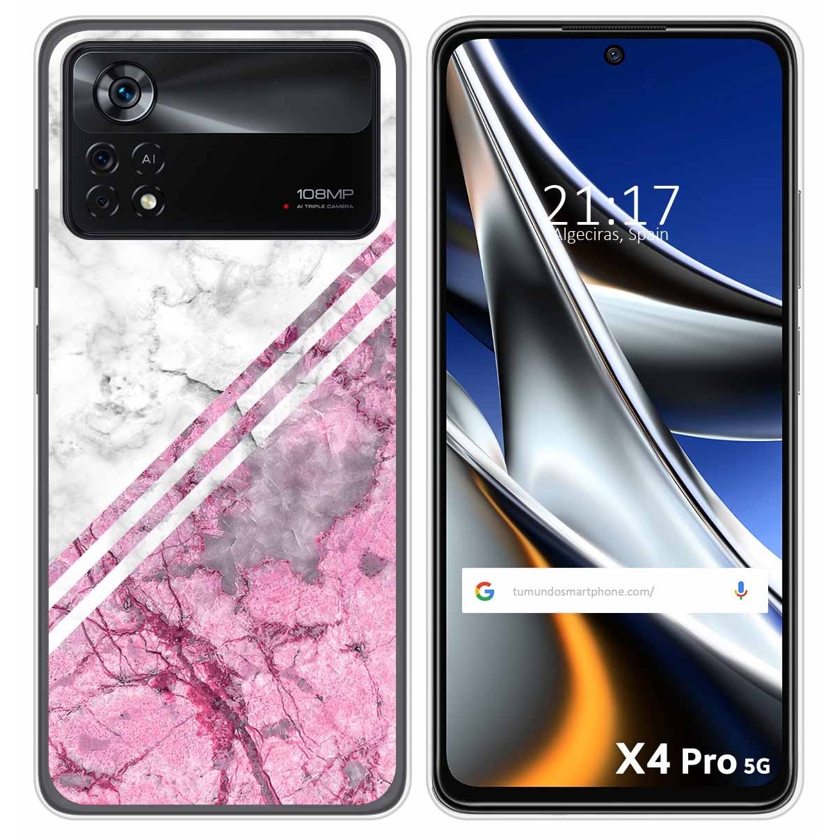 Funda Silicona para Xiaomi POCO X4 Pro 5G diseño Mármol 03 Dibujos