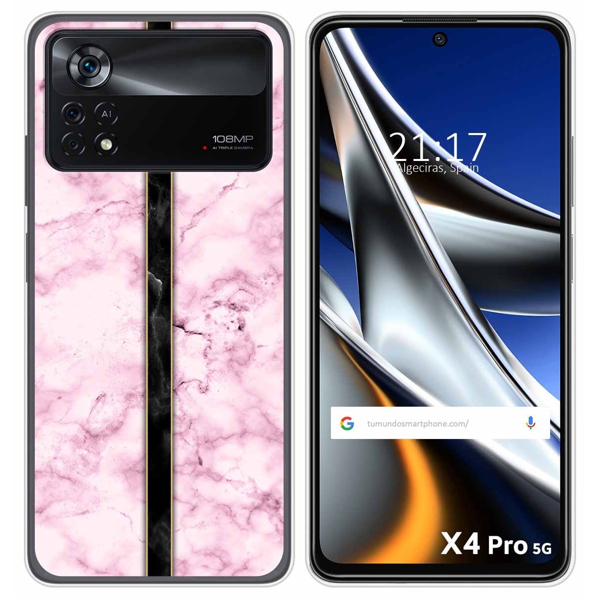 Funda Silicona para Xiaomi POCO X4 Pro 5G diseño Mármol 04 Dibujos