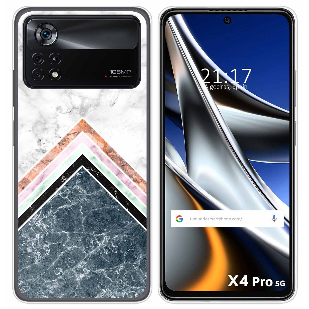Funda Silicona para Xiaomi POCO X4 Pro 5G diseño Mármol 05 Dibujos