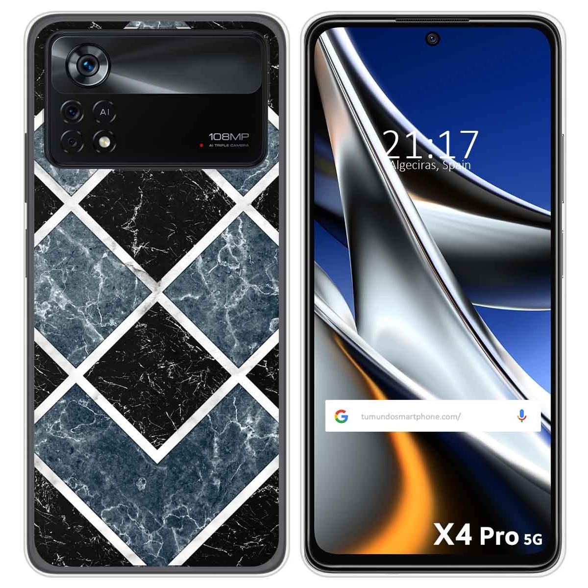Funda Silicona para Xiaomi POCO X4 Pro 5G diseño Mármol 06 Dibujos