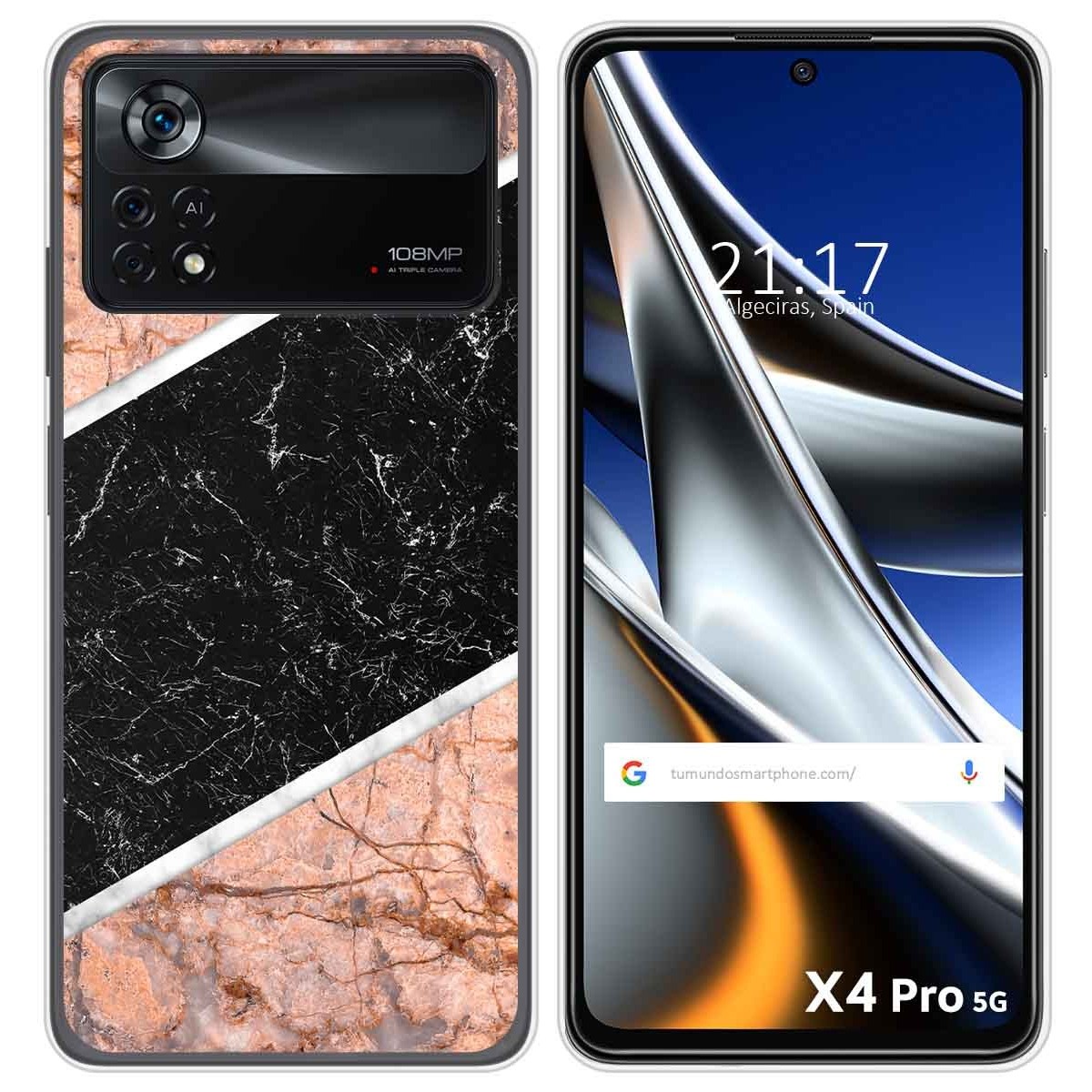 Funda Silicona para Xiaomi POCO X4 Pro 5G diseño Mármol 07 Dibujos