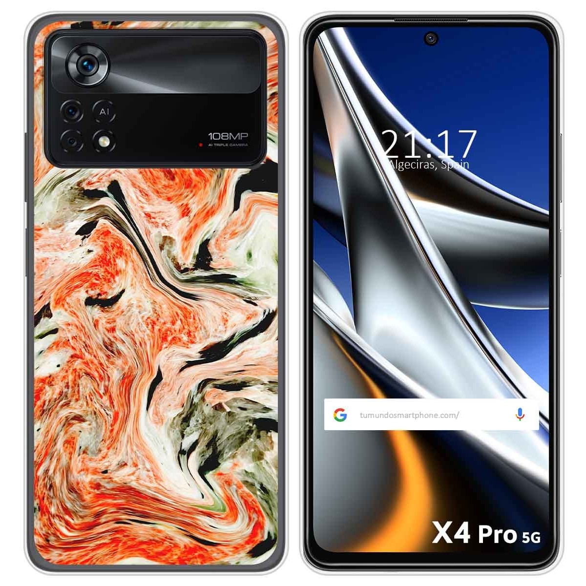Funda Silicona para Xiaomi POCO X4 Pro 5G diseño Mármol 12 Dibujos