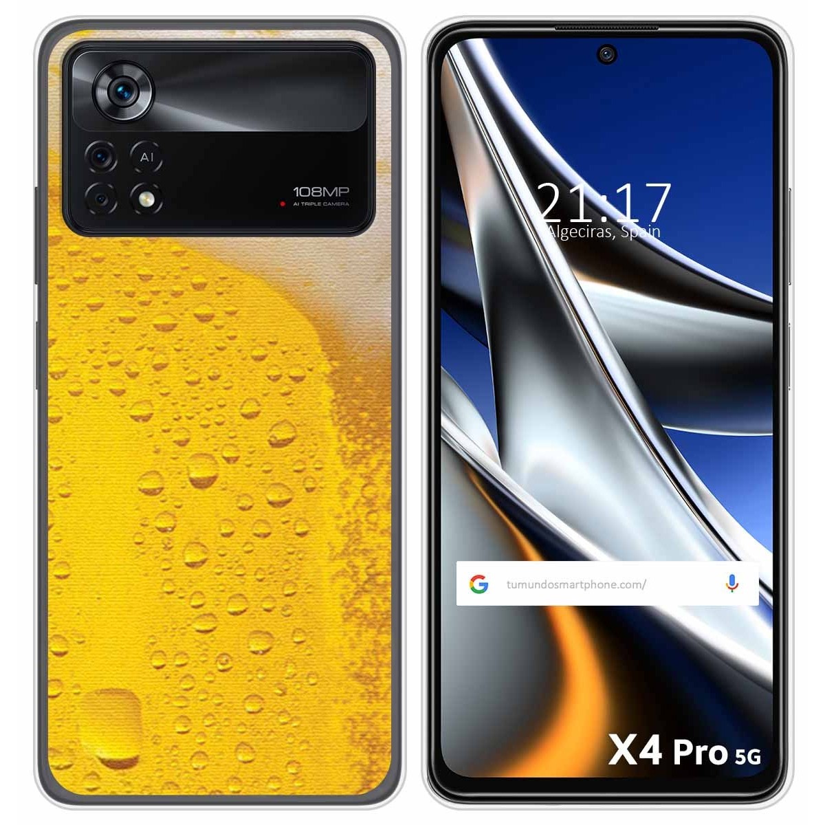 Funda Silicona para Xiaomi POCO X4 Pro 5G diseño Cerveza Dibujos