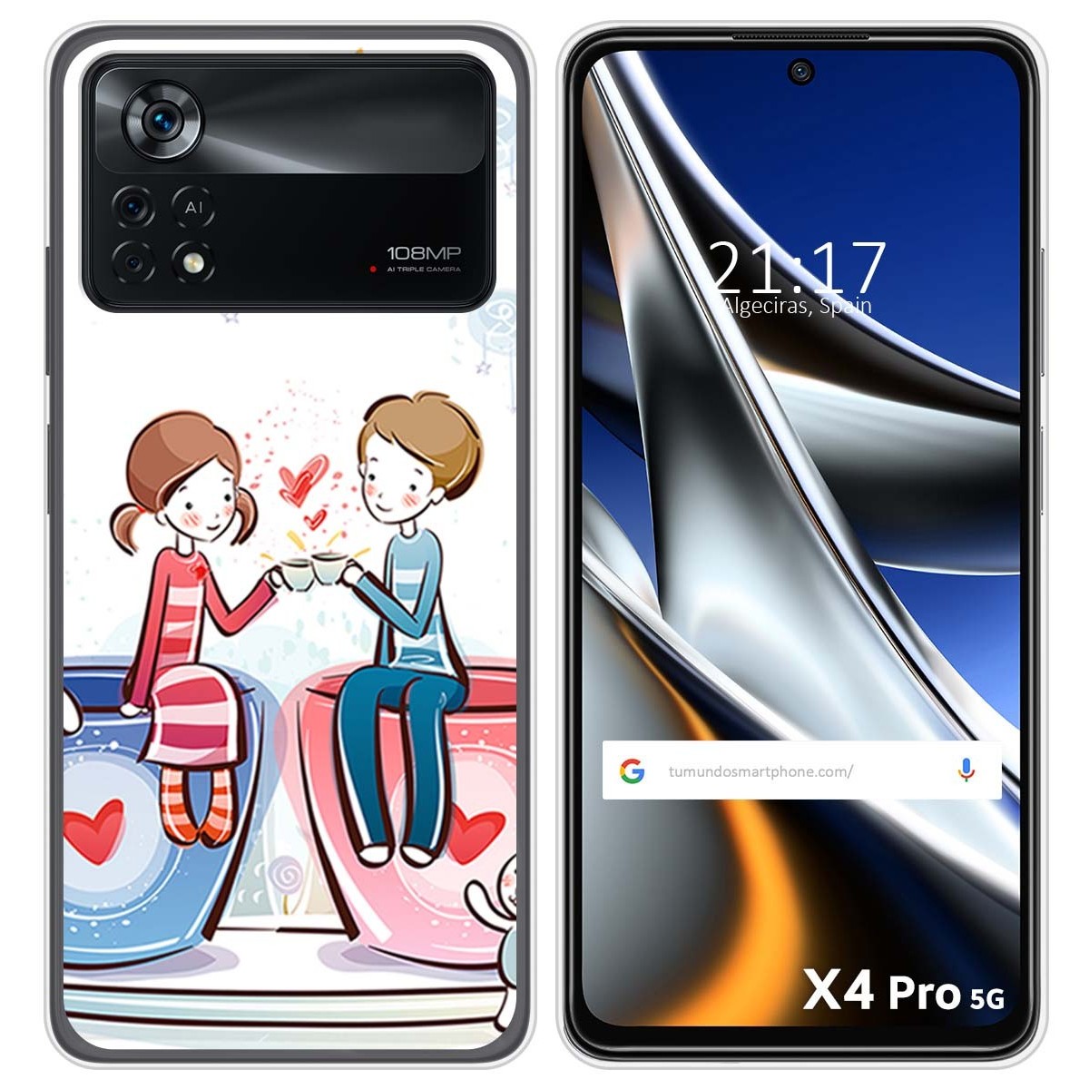 Funda Silicona para Xiaomi POCO X4 Pro 5G diseño Café Dibujos