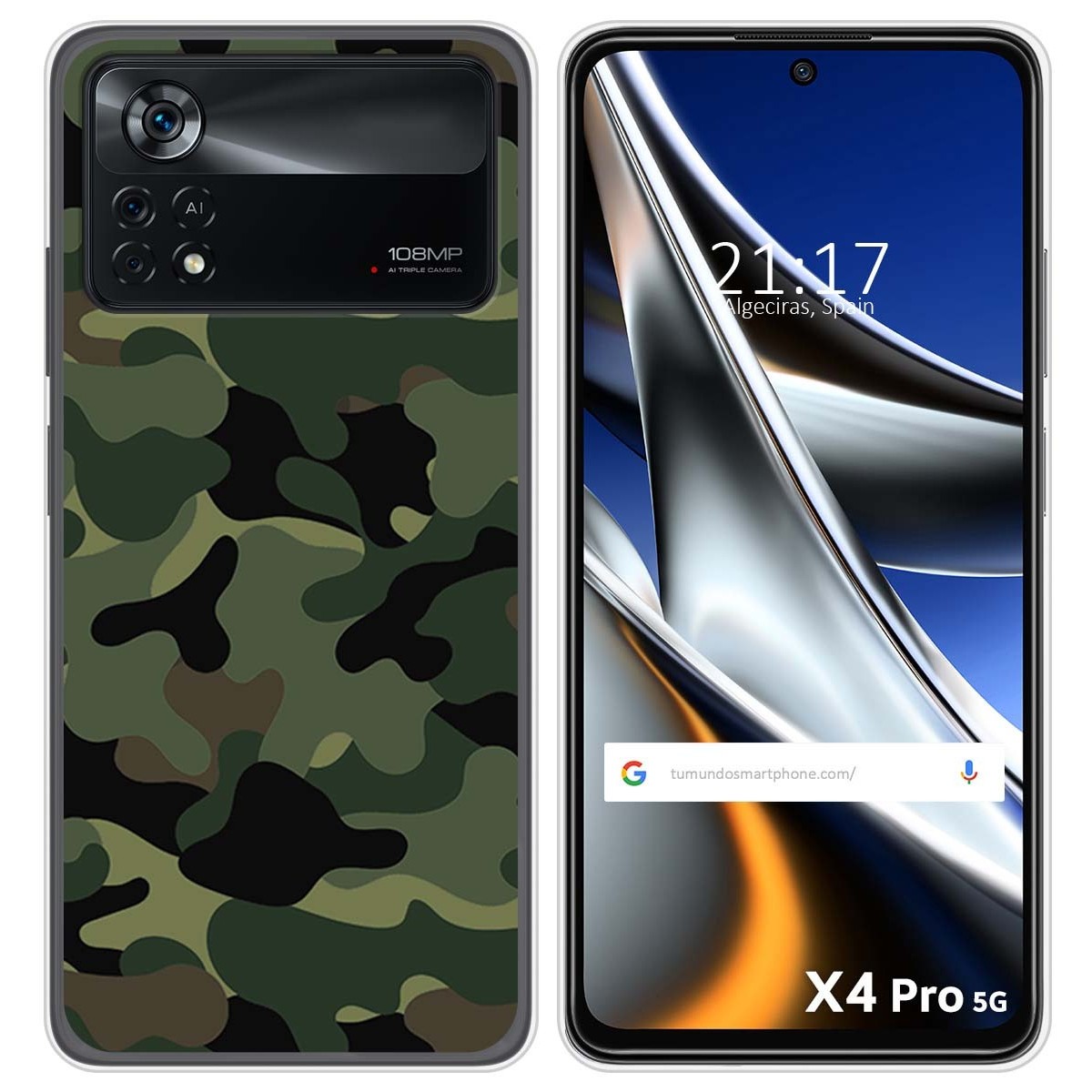 Funda Silicona para Xiaomi POCO X4 Pro 5G diseño Camuflaje Dibujos