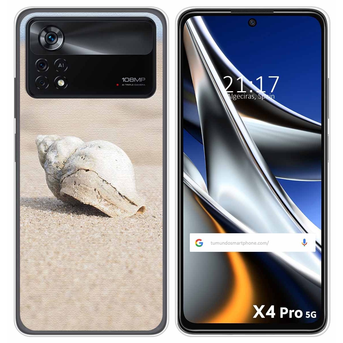 Funda Silicona para Xiaomi POCO X4 Pro 5G diseño Concha Dibujos