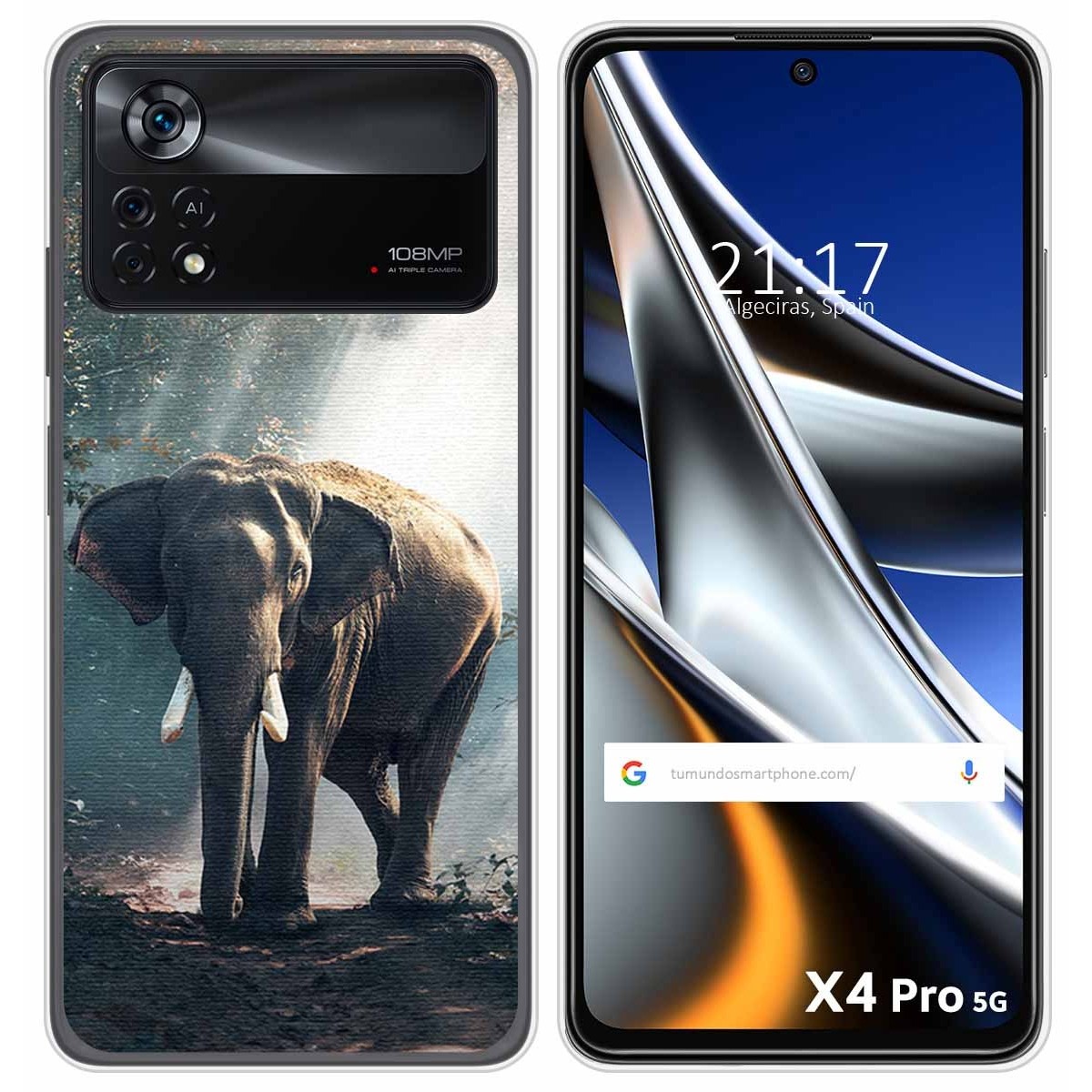 Funda Silicona para Xiaomi POCO X4 Pro 5G diseño Elefante Dibujos