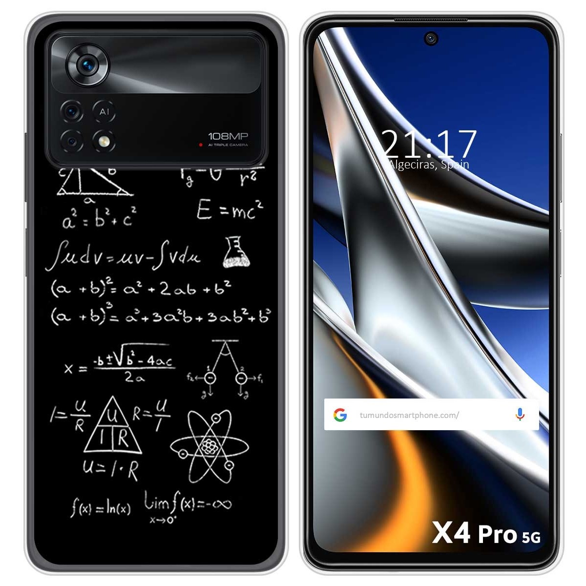 Funda Silicona para Xiaomi POCO X4 Pro 5G diseño Formulas Dibujos