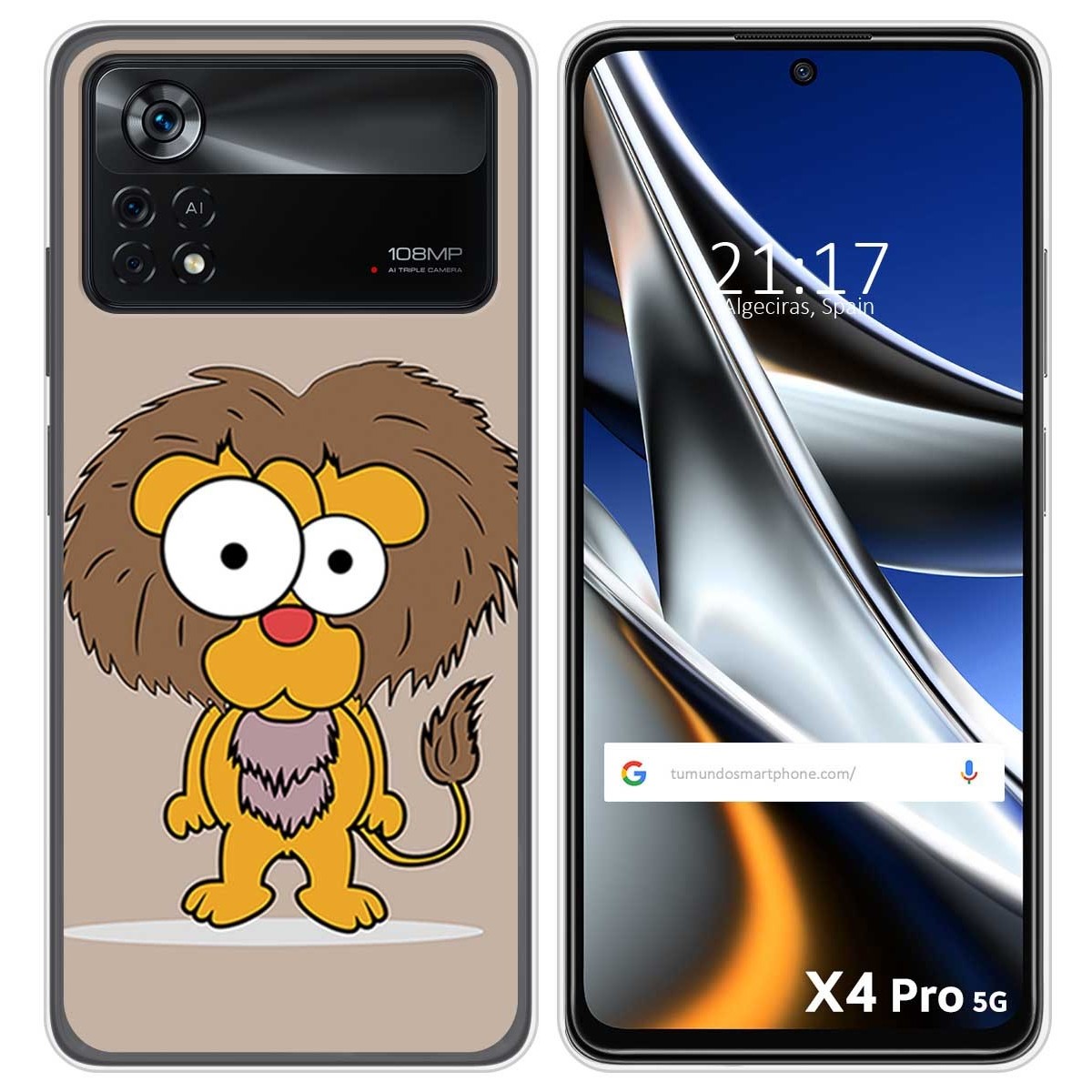 Funda Silicona para Xiaomi POCO X4 Pro 5G diseño Leon Dibujos