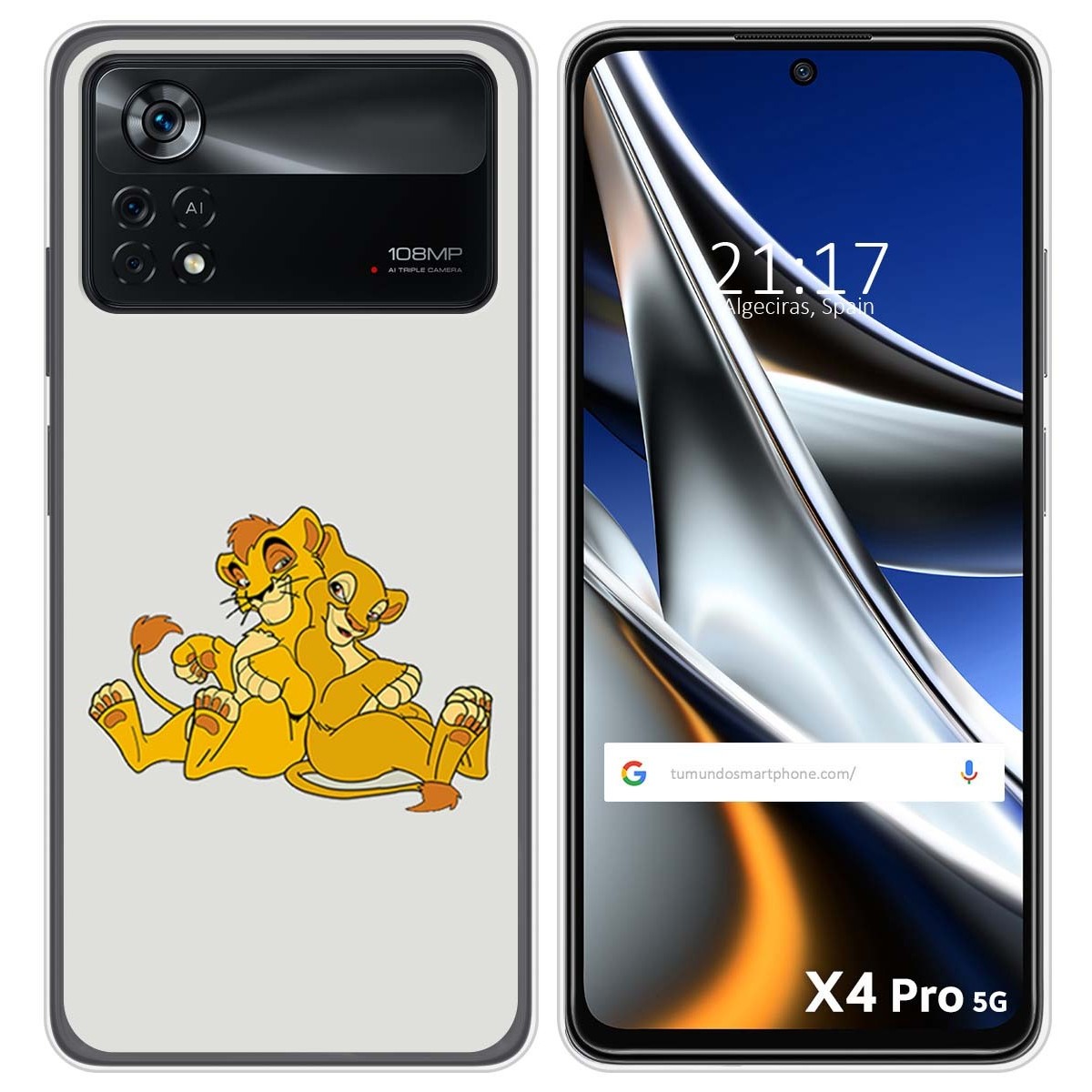 Funda Silicona para Xiaomi POCO X4 Pro 5G diseño Leones Dibujos