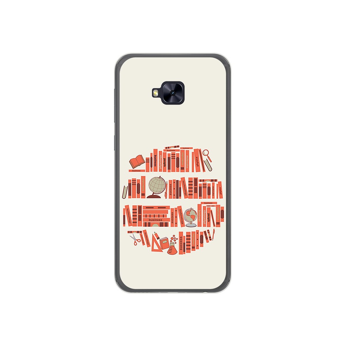 Funda Gel Tpu para Asus Zenfone 4 Selfie Pro Zd552Kl Diseño Mundo Libro Dibujos