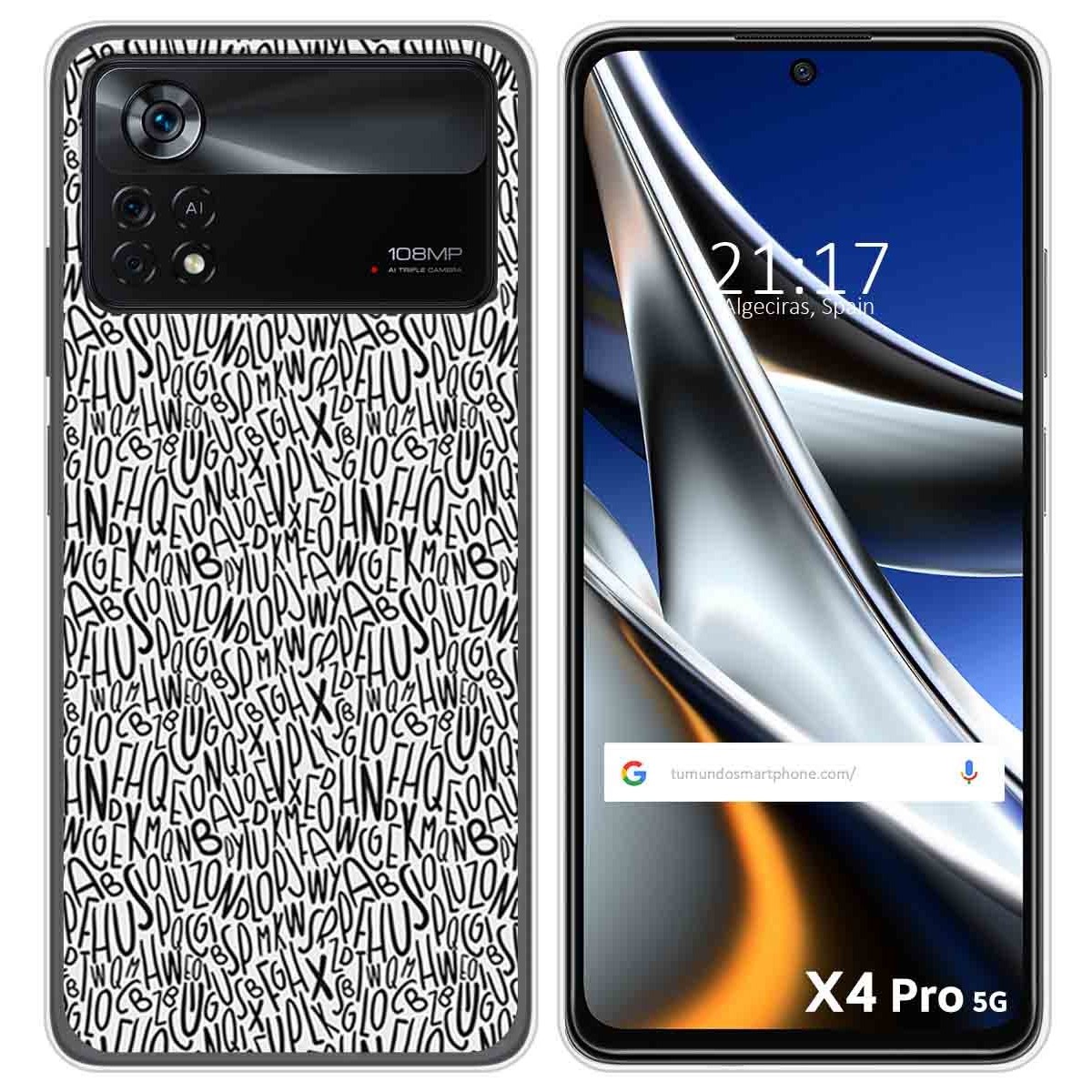 Funda Silicona para Xiaomi POCO X4 Pro 5G diseño Letras Dibujos